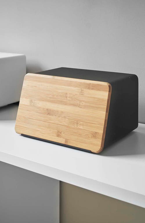Yamazaki Sliding Door Bread Box In Black