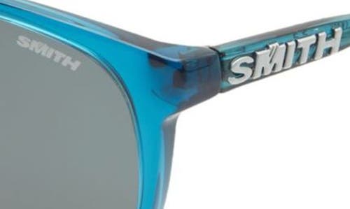 Shop Smith Cheetah 54mm Polarized Round Sunglasses In Cool Blue/polarized Gray