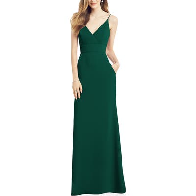 After Six V-Neck Crepe Gown, 8 (similar to 1) - Green