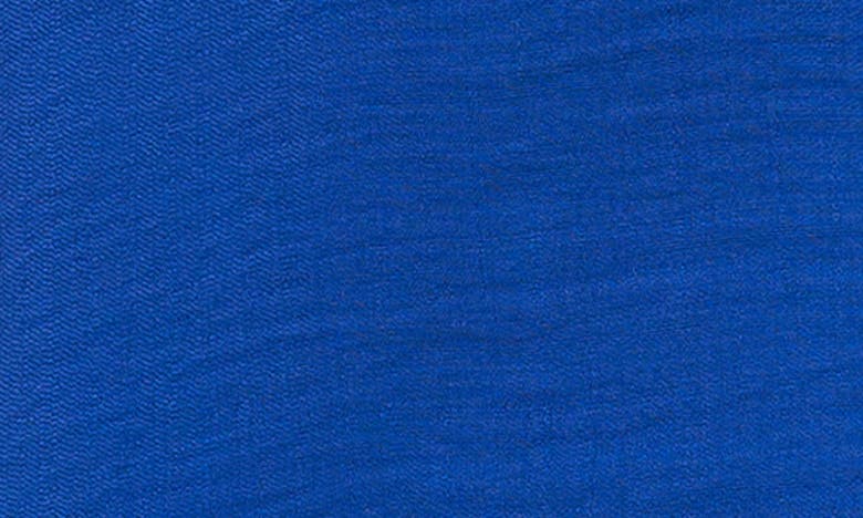 Cece Women's Short Sleeve Ruffle Neck Raglan Split Neck Blouse In Deep Royal Blue