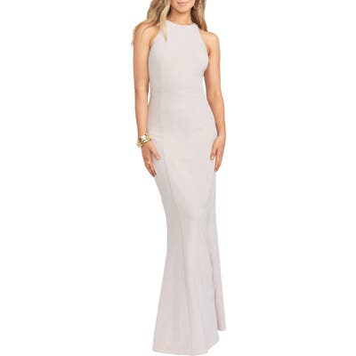 Show Me Your Mumu Chicago Stretch Crepe Mermaid Gown, Beige