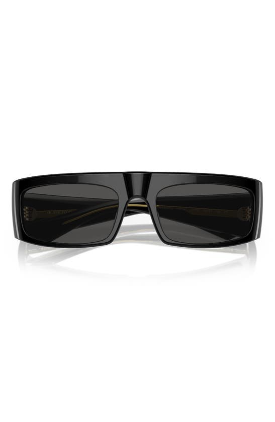 Shop Oliver Peoples X Khaite 1979c 56mm Rectangular Sunglasses In Black