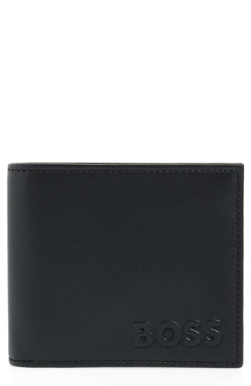 BOSS Byron Leather Bifold Wallet in Black