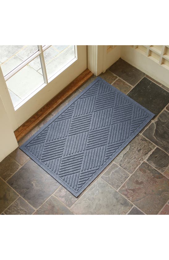 Shop Bungalow Flooring Waterhog Diamonds Floor Mat In Bluestone