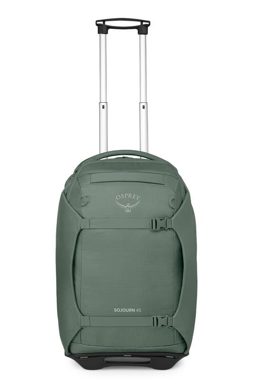 Sojourn 22-Inch Wheeled Recycled Nylon Travel Pack in Koseret Green