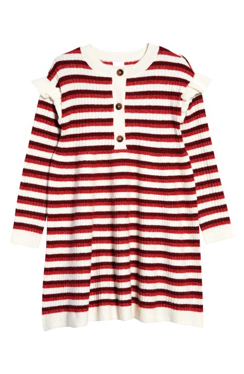 Matching Family Moments Stripe Ruffle Sweater Dress (Baby)