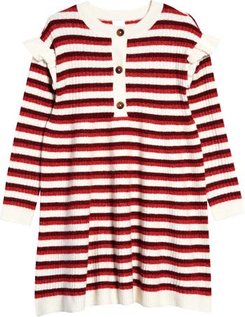 Nordstrom Matching Family Moments Stripe Ruffle Sweater Dress