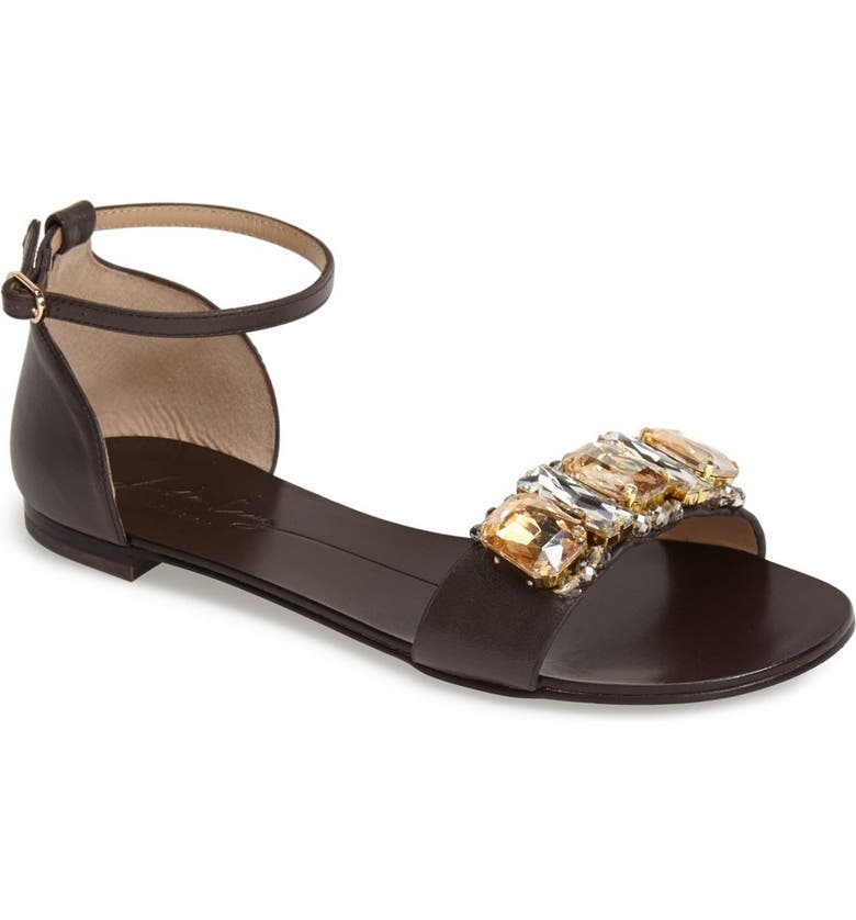 Lola Cruz Rhinestone Embellished Ankle Strap Sandal (Women) | Nordstrom
