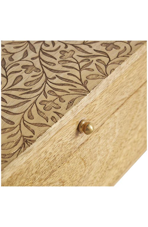 Sonoma Sage Home Set Of Three Hand Carved Storage Boxes In Brown