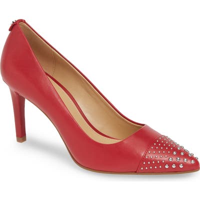 Michael Michael Kors Dorothy Studded Cap Toe Pump- Red