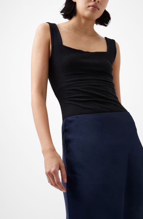 Shop French Connection Ennis Satin Skirt In Marine