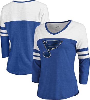 St. Louis Blues WEAR by Erin Andrews Women's Team Scoop Neck Long Sleeve  T-Shirt - Blue