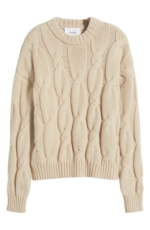 Frame Chunky Cable Wool Sweater In Natural