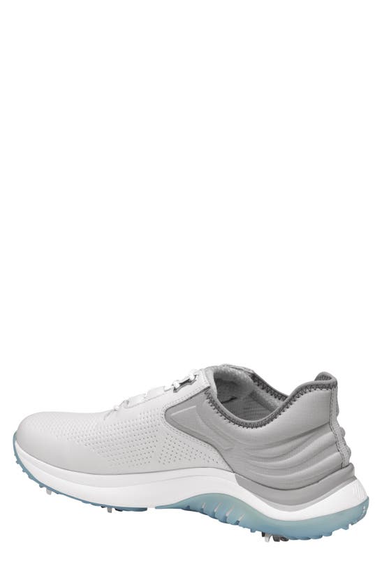 Shop Johnston & Murphy Hts1-luxe Waterproof Golf Shoe In White Waterproof Full Grain