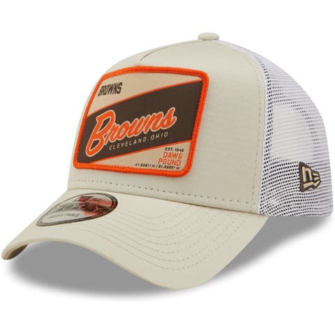 New Era Graphite Cleveland Browns Throwback Logo Storm 59FIFTY Fitted Hat