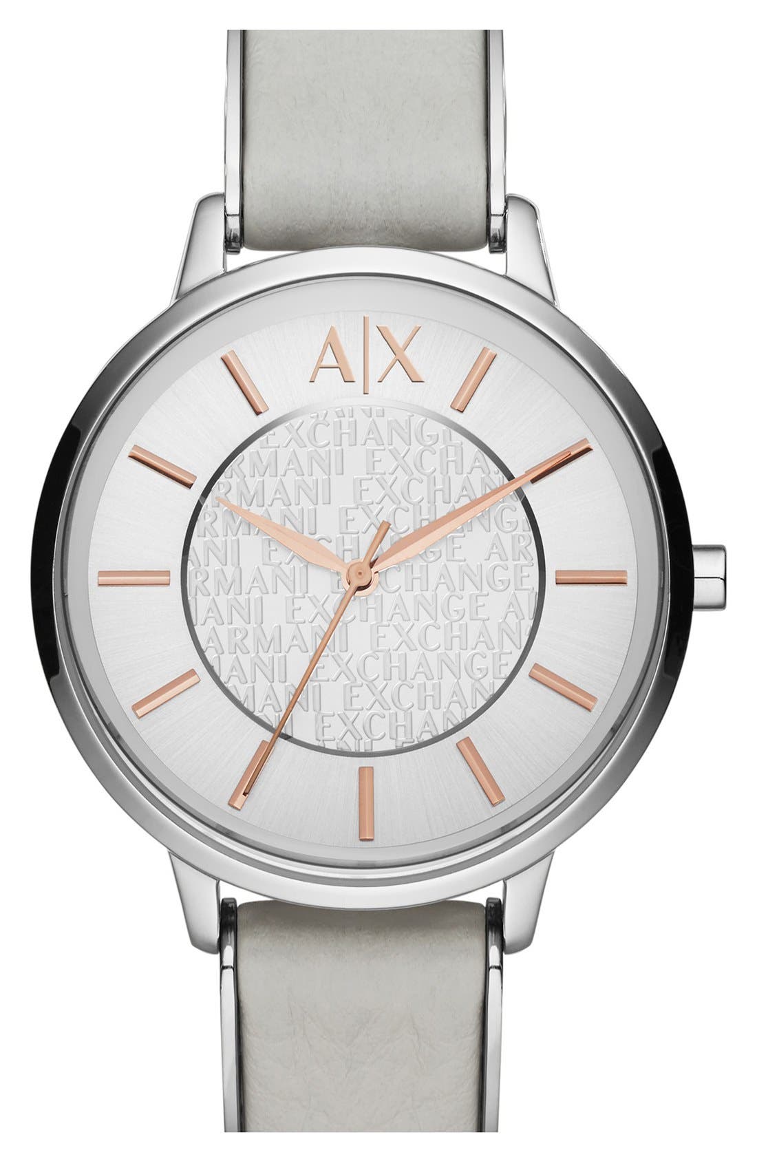 AX Armani Exchange Leather Strap Watch, 38mm Nordstrom