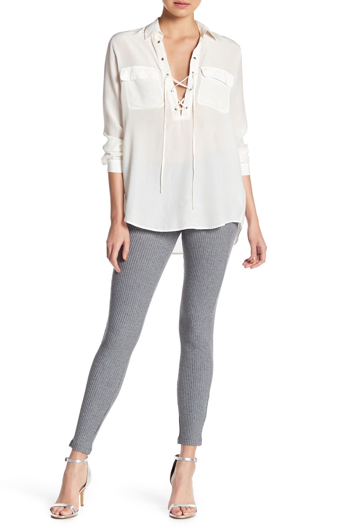 hue ribbed leggings