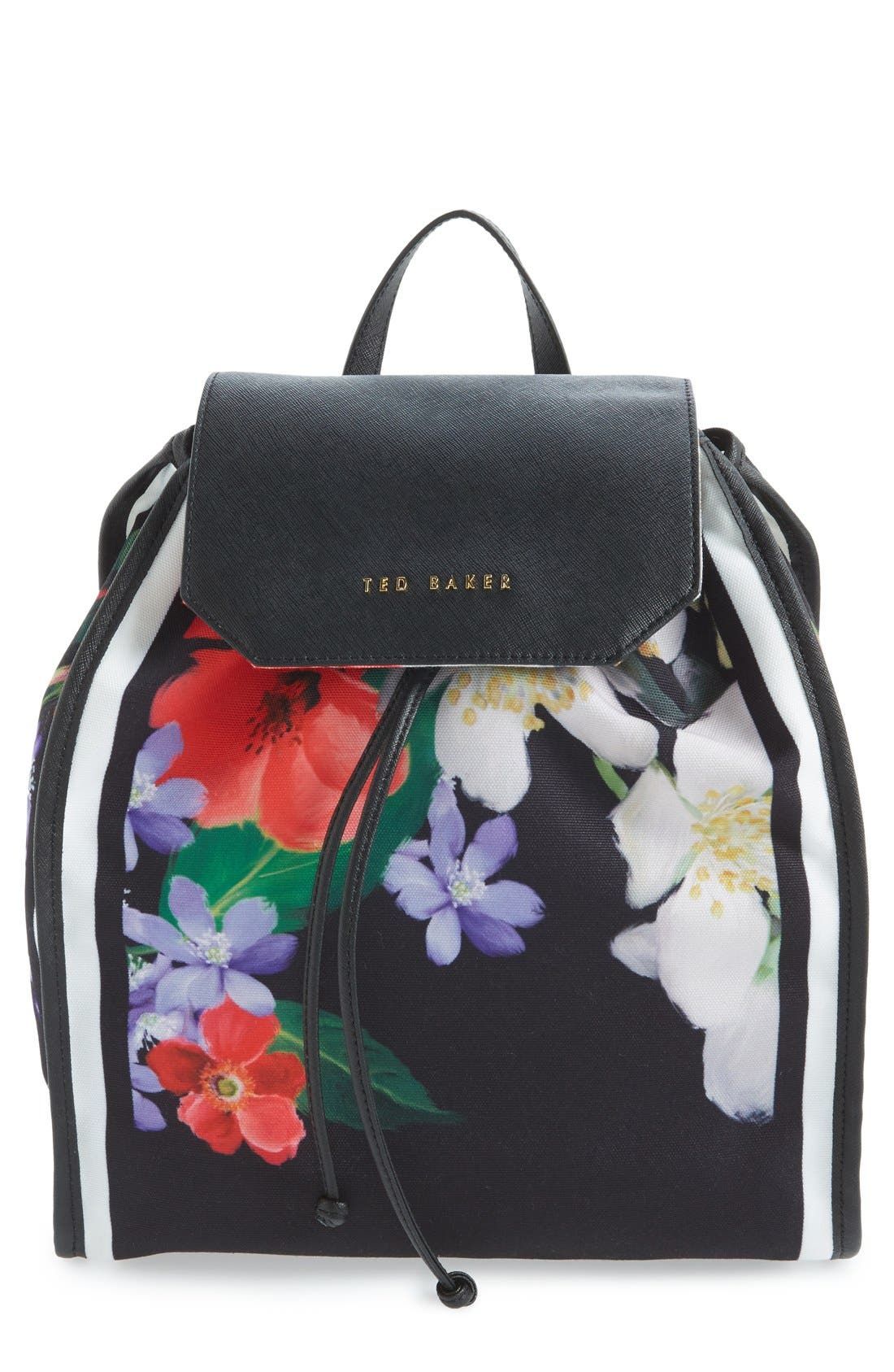 Ted Baker London 'Encyclopedia' Textile Drawstring Backpack Nordstrom