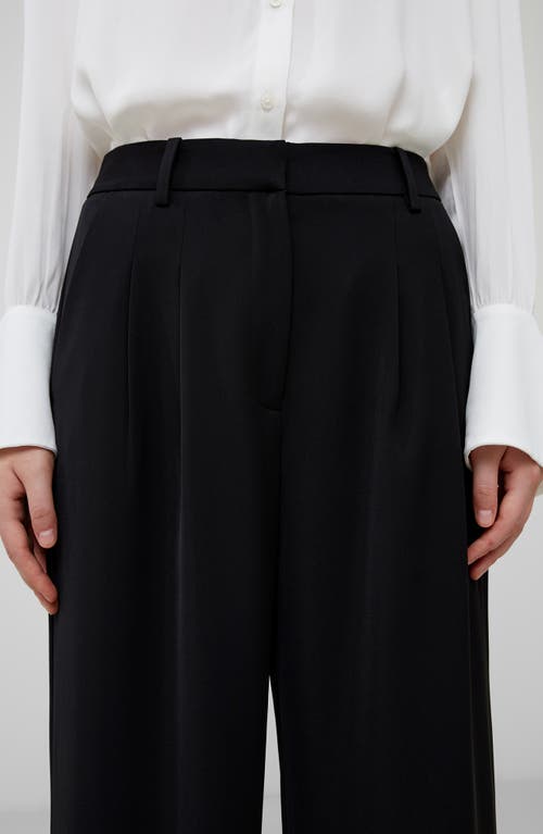 Shop French Connection Harrie Wide Leg Suiting Pants In Blackout