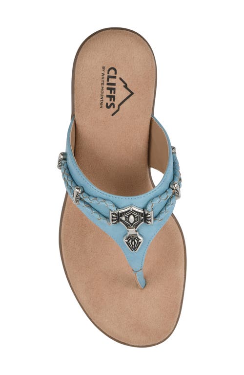 Cliffs By White Mountain Bailee Sandal In Turquoise/woven