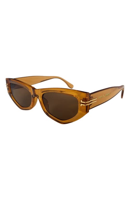 Shop Fifth & Ninth Wren 52mm Polarized Geometric Sunglasses In Caramel/brown