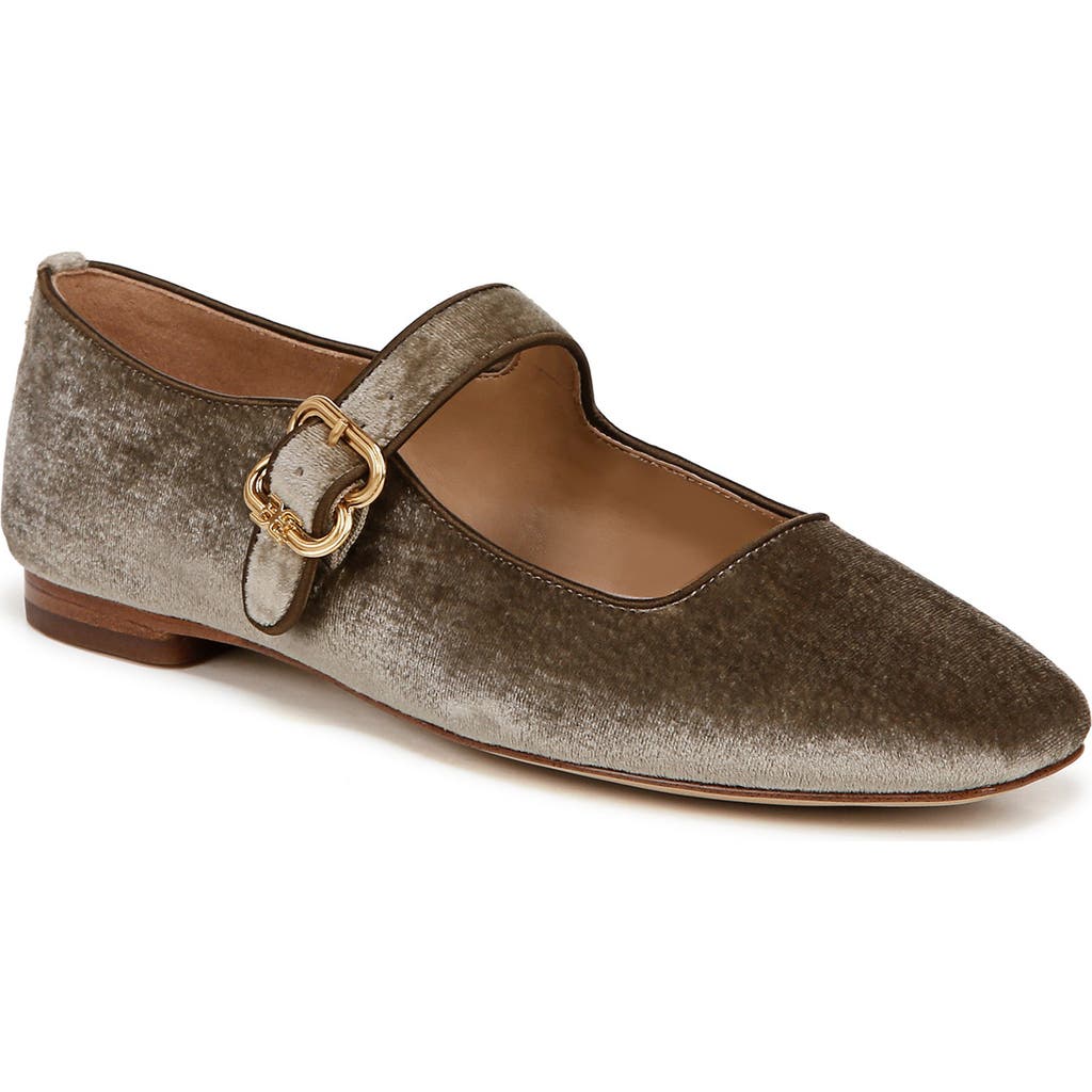 Sam Edelman Michaela Womens Buckle Square Toe Mary Janes In Dark Silver Sage