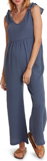 Canyon Organic Cotton Gauze Maternity/Nursing Jumpsuit