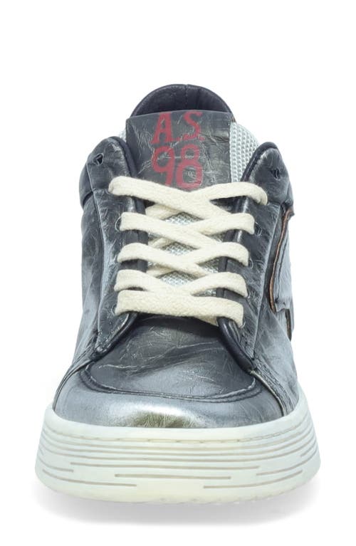As98 A.s.98 Allen Platform Sneaker In Antique Silver