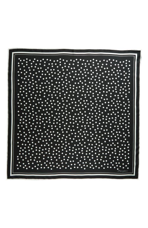 Dolce & Gabbana Polka Dot Silk Scarf in Nero at Nordstrom