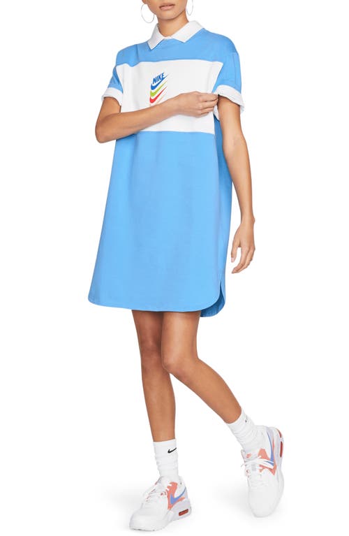 Nike Sportswear DNA Short Sleeve Dress in University Blue/White