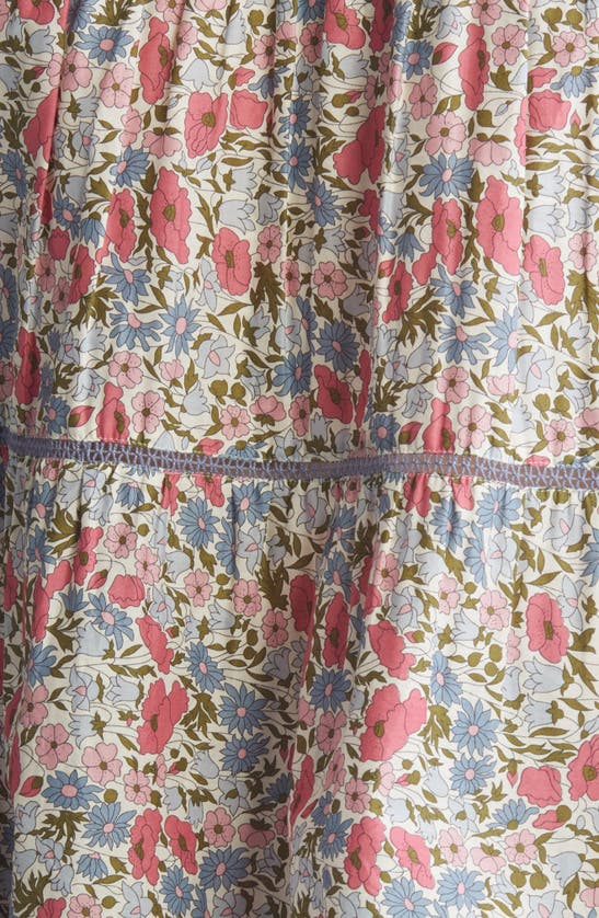 Shop Merlette X Liberty London Sol Floral Print Pima Cotton Lawn Top In Liberty Pink Print