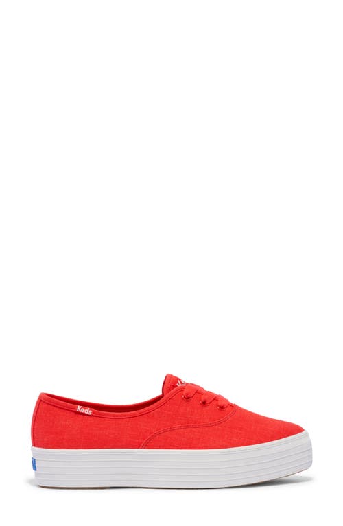Keds ® Point Linen Platform Sneaker In Red