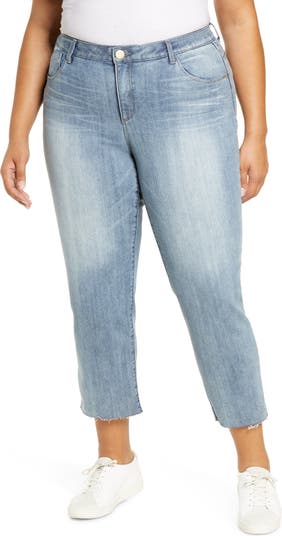 Wit & Wisdom \'Ab\'Solution Fly Waist Button Nordstrom | High Crop Jeans
