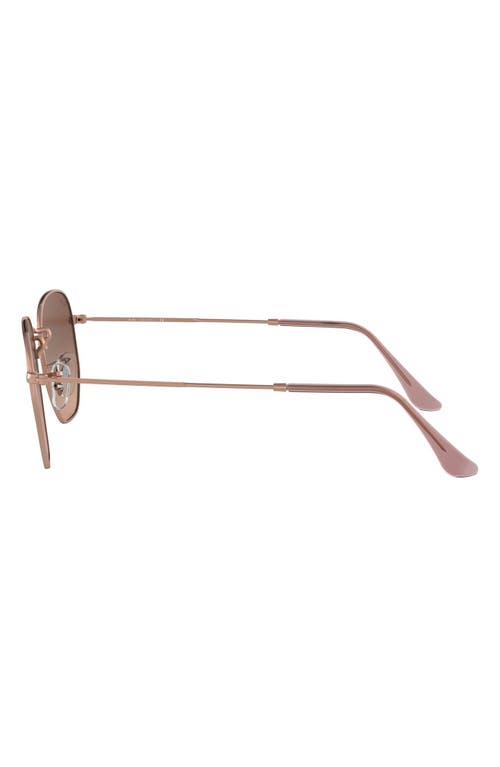 Shop Ray Ban Ray-ban 51mm Geometric Sunglasses In Copper/copper Gradient