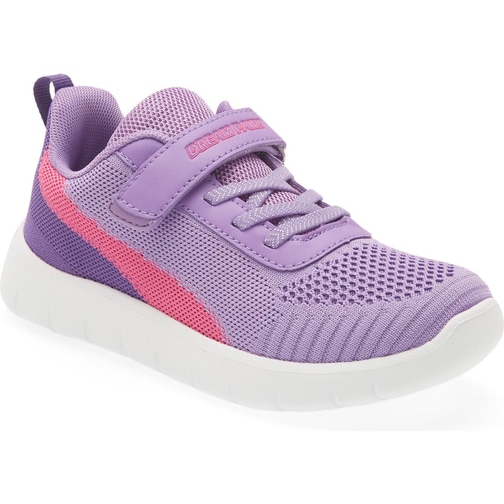 Dream Pairs Knit Low Top Sneaker In Purple/fuchsia