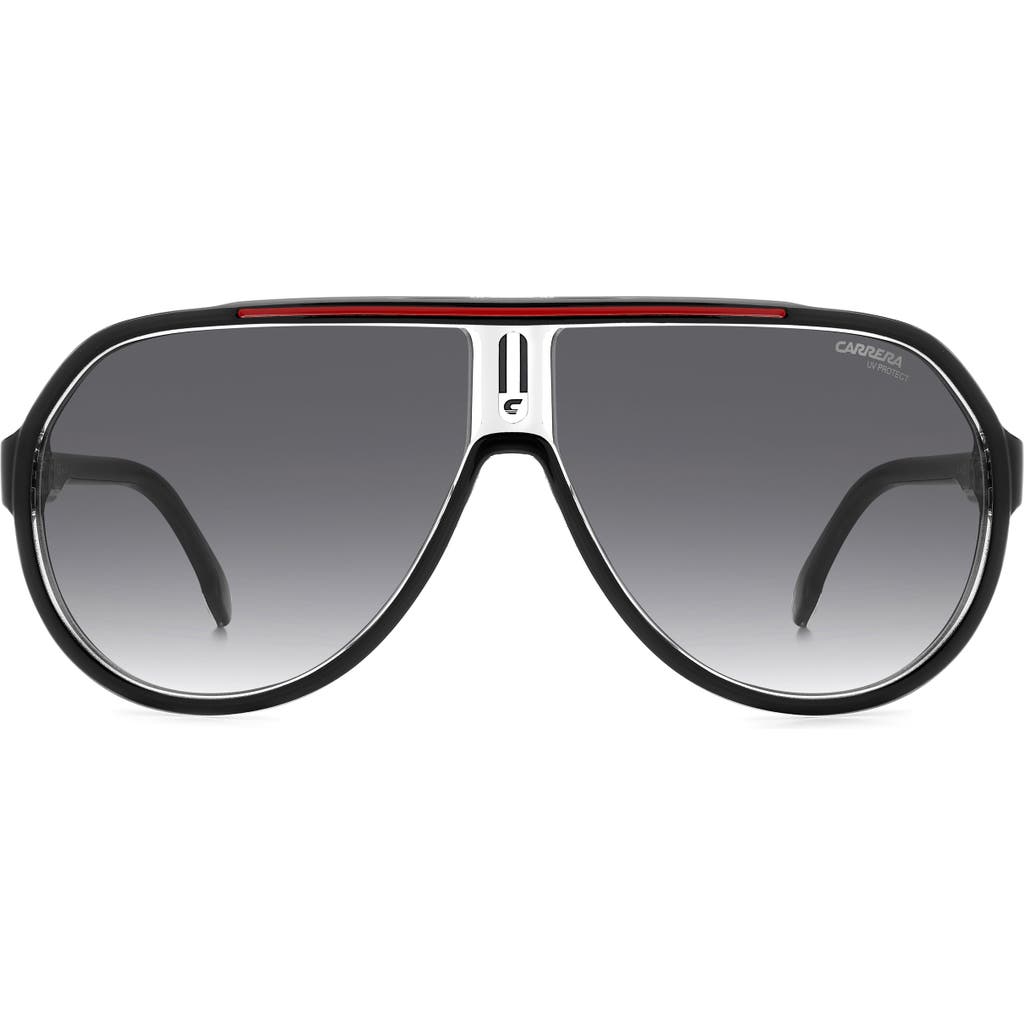 Carrera Eyewear 64mm Oversize Gradient Aviator Sunglasses In Gray