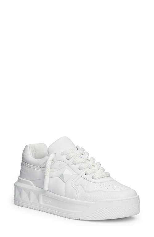 Valentino Garavani XL One Stud Low Top Sneaker 0Bo-Bianco at Nordstrom,