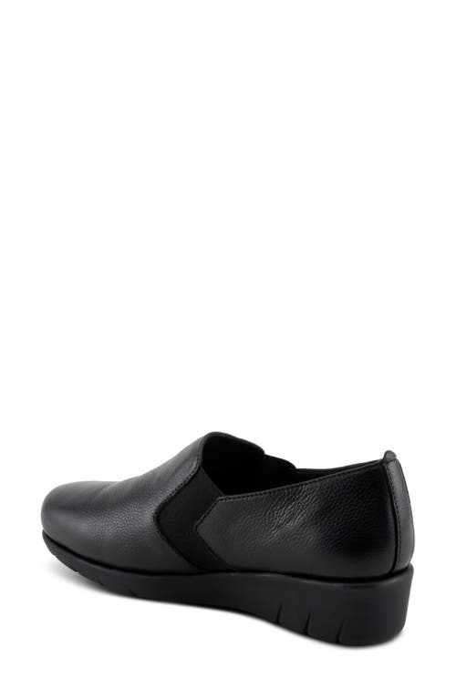 Spring Step Arete Wedge Slip-on Sneaker In Black