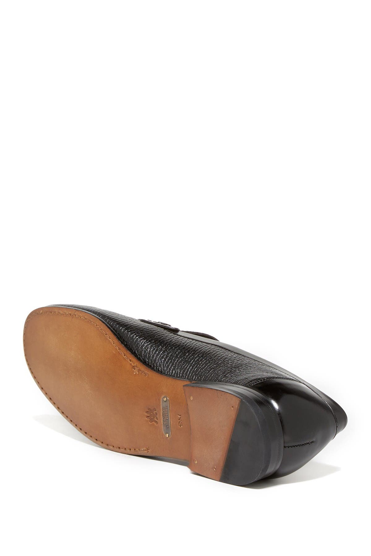 mezlan genuine ostrich bit loafer