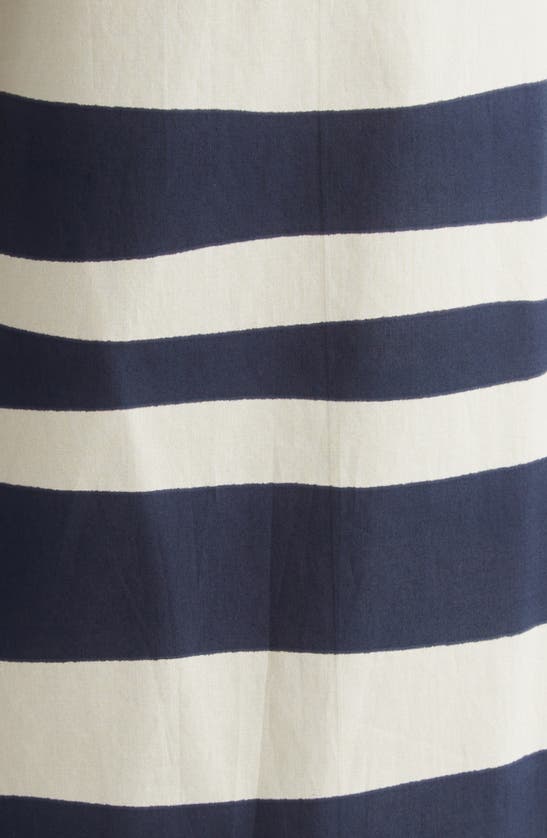 Shop Max Mara Haway Stripe Cotton Top In Ultramarine