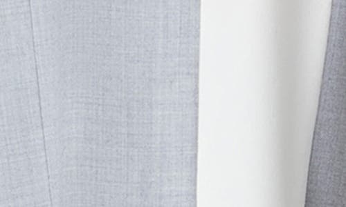 Akris Punto Kimono Style Colorblock Blouse In Titan-silver