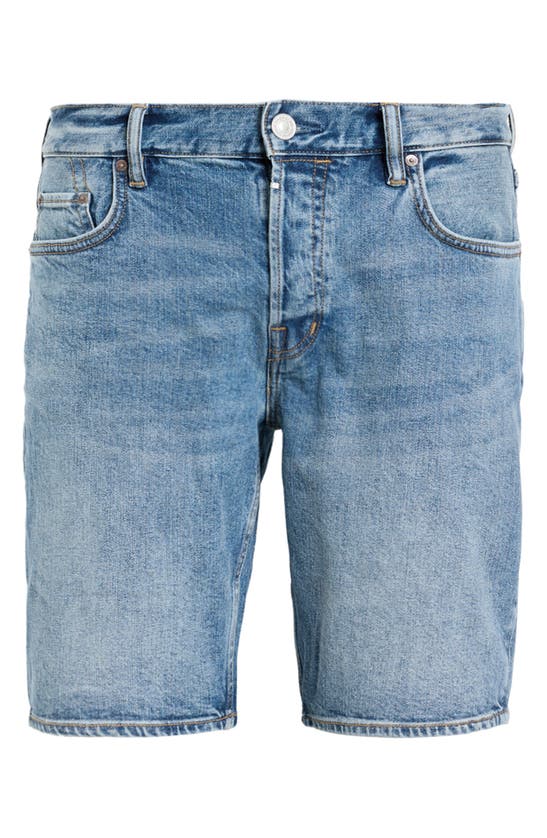 Shop Allsaints Switch Denim Shorts In Dark Indigo Blue