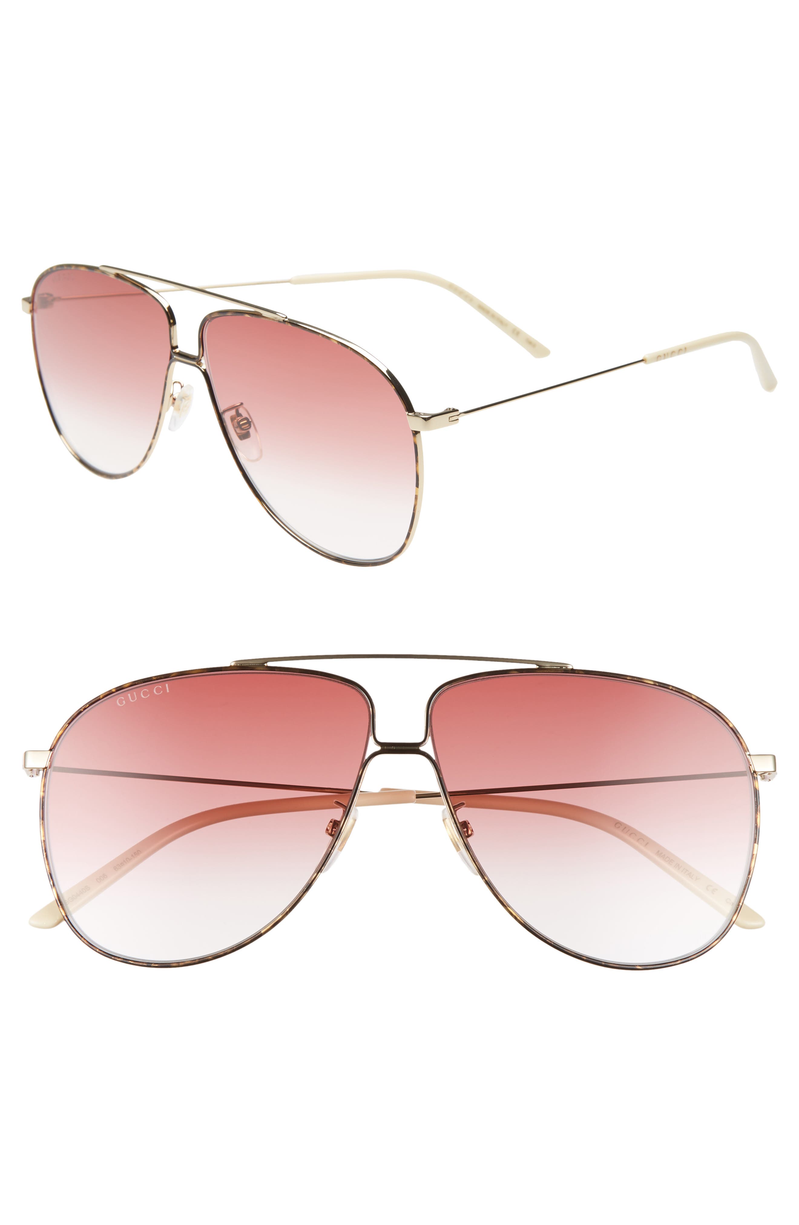 gucci 63mm oversized sunglasses