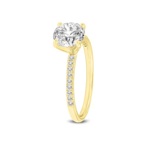 Luvmyjewelry Margaux 14k Yellow Gold Round Cut Lab Grown Diamond  Engagement Ring In 14k Yellow Gold