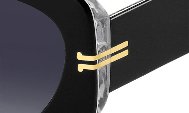 Shop Marc Jacobs 56mm Gradient Rectangular Sunglasses In Black Pattern White/ Grey