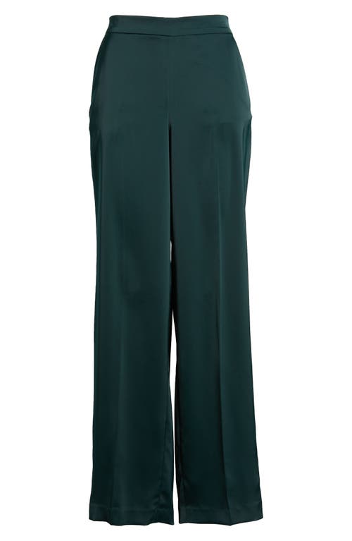 Shop Anne Klein Pull-on Wide Leg Pants In Pine Forest