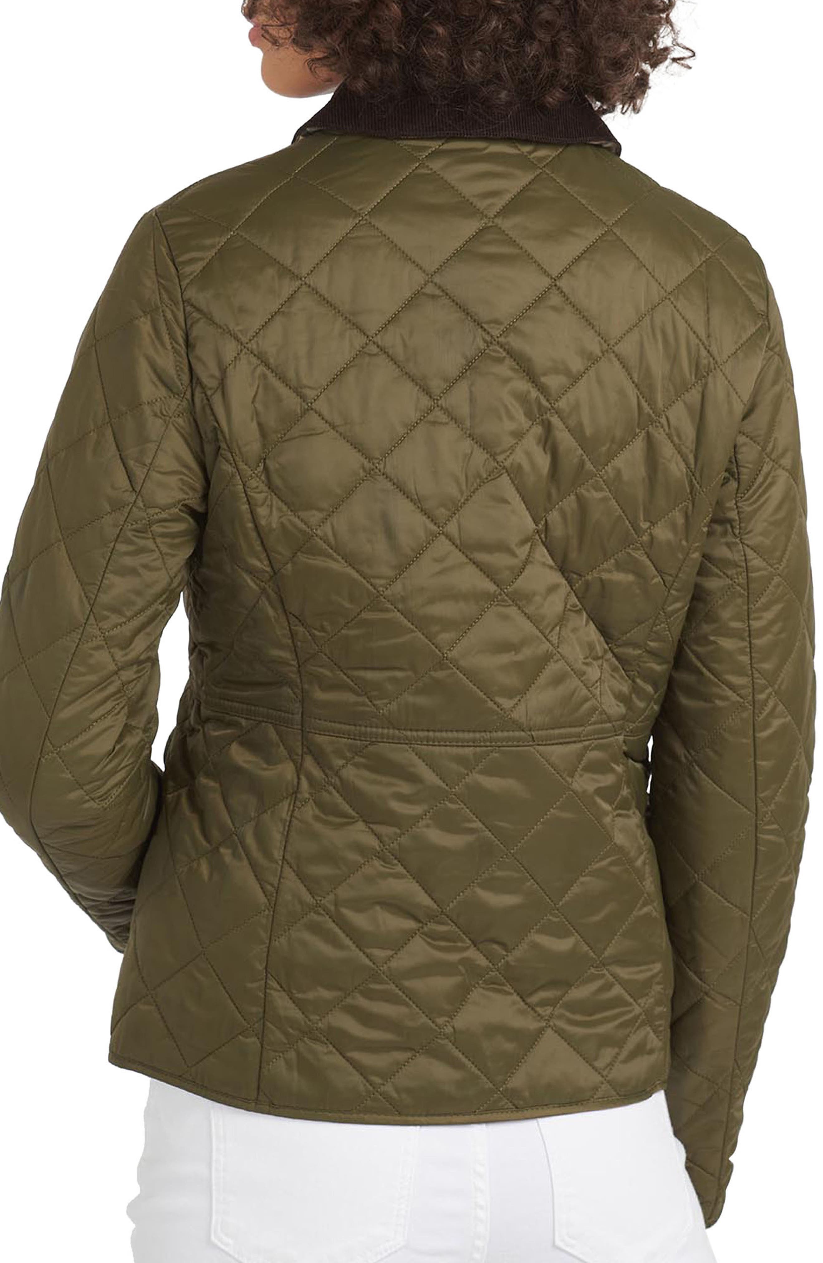 ladies quilted jacket with belt