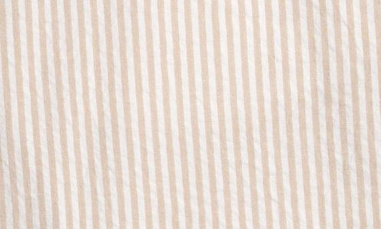 Shop Nordstrom Kids' Stripe Seersucker Cotton Shorts In Beige Hummus Pin Stripe