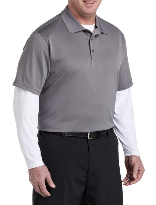 Reebok Performance Solid Polo In Shark Grey