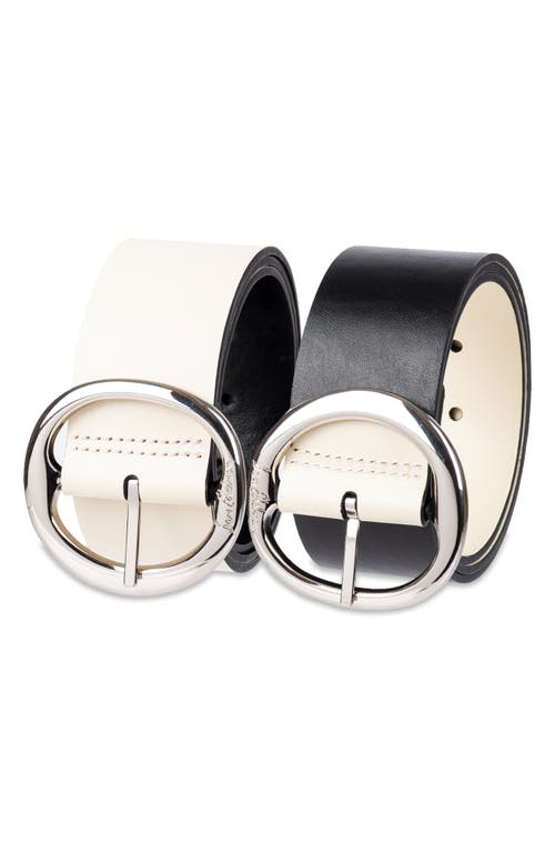 Shop Sam Edelman Reversible Belt In Bone/black